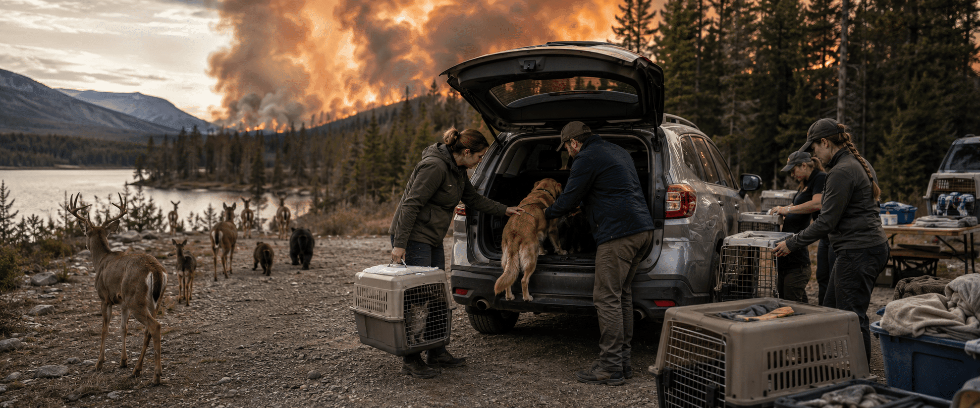 Wildfires and Animals: What Happens to Wildlife and Evacuated Pets?